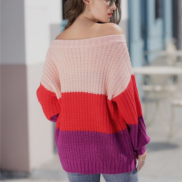 🆕🔥Off the Shoulder Oversized Sweater - Picture 6 of 7